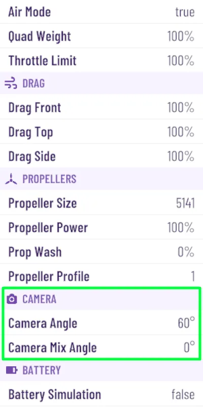 Numatytieji TBS Spec nustatymai